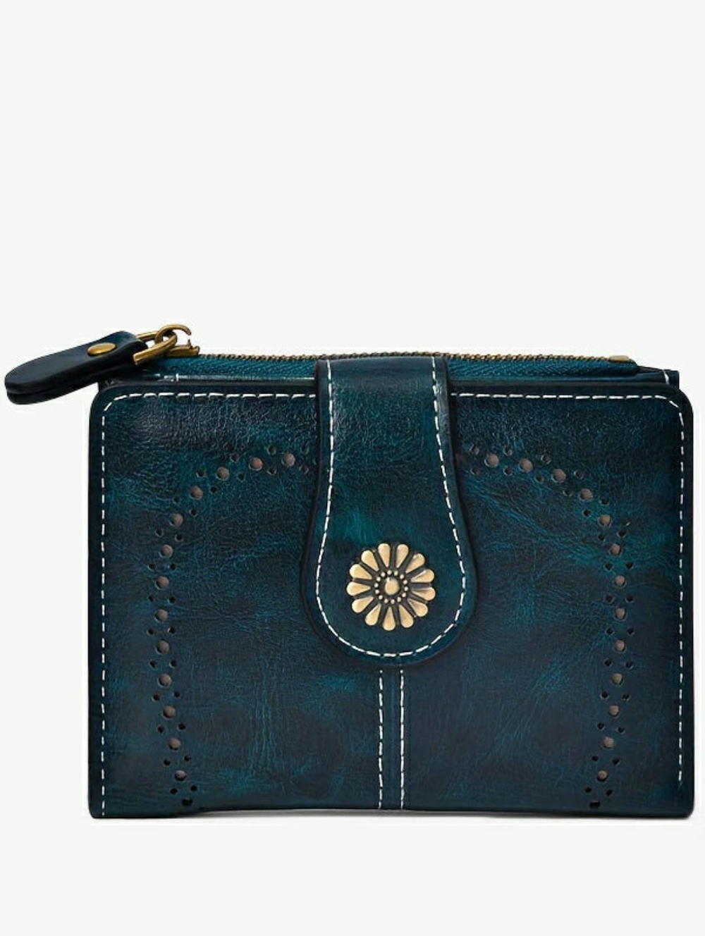 Sendefn Women Wallet Genuine Leather Bifold Purse RFID Blocking Card Holder